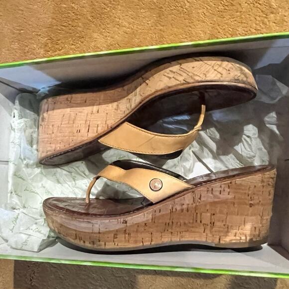 SAM Edelman Romy Cork and Leather Wedge/Platform Sandals size 7.5 - Picture 12 of 12